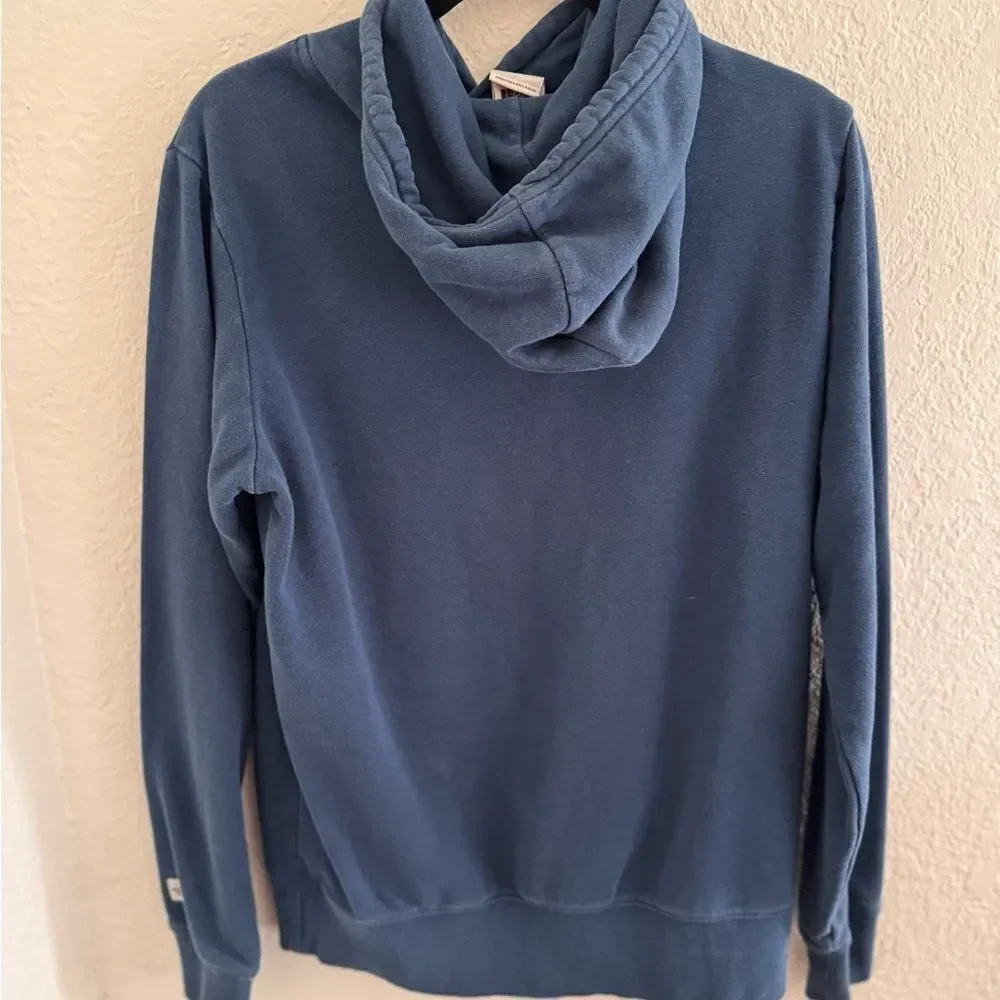 The North Face Blue Pullover Hoodie with Ribbed Cuffs